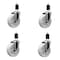 Service Caster 5'' Nylon Wheel Swivel 1-1/2'' Expanding Stem Caster Set, 4PK SCC-EX20S514-NYS-112-4 - alternate 1